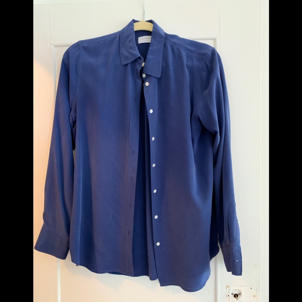 Everlane blue blouse